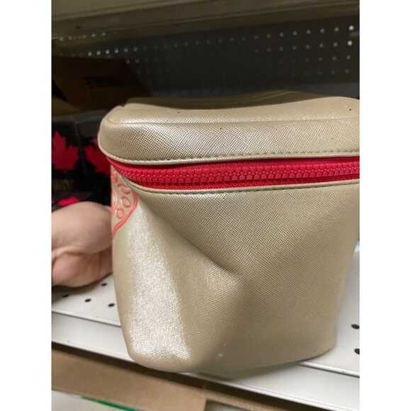 Shiseido Assorted Embossed Camellia Flower Logo Front Bag Gold Size OS Defected - Picture 5 of 6